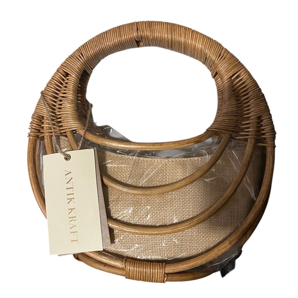 Antik Kraft Rattan Accent Basket Bag - Picture 3 of 8